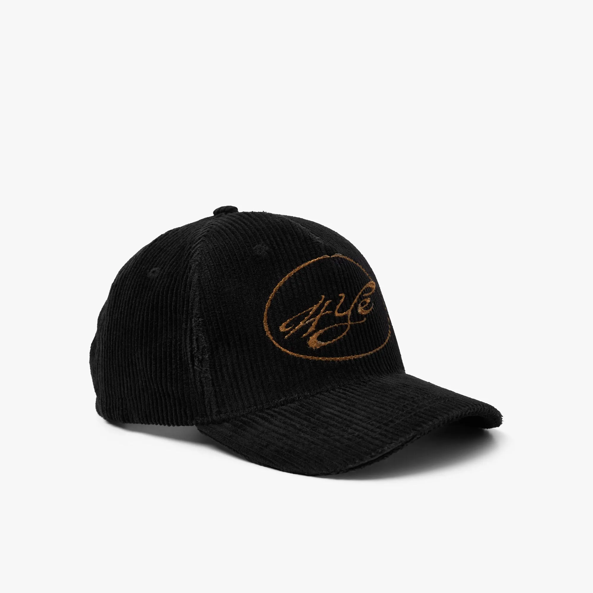 4YE Distressed Signature Corduroy Hat / Black