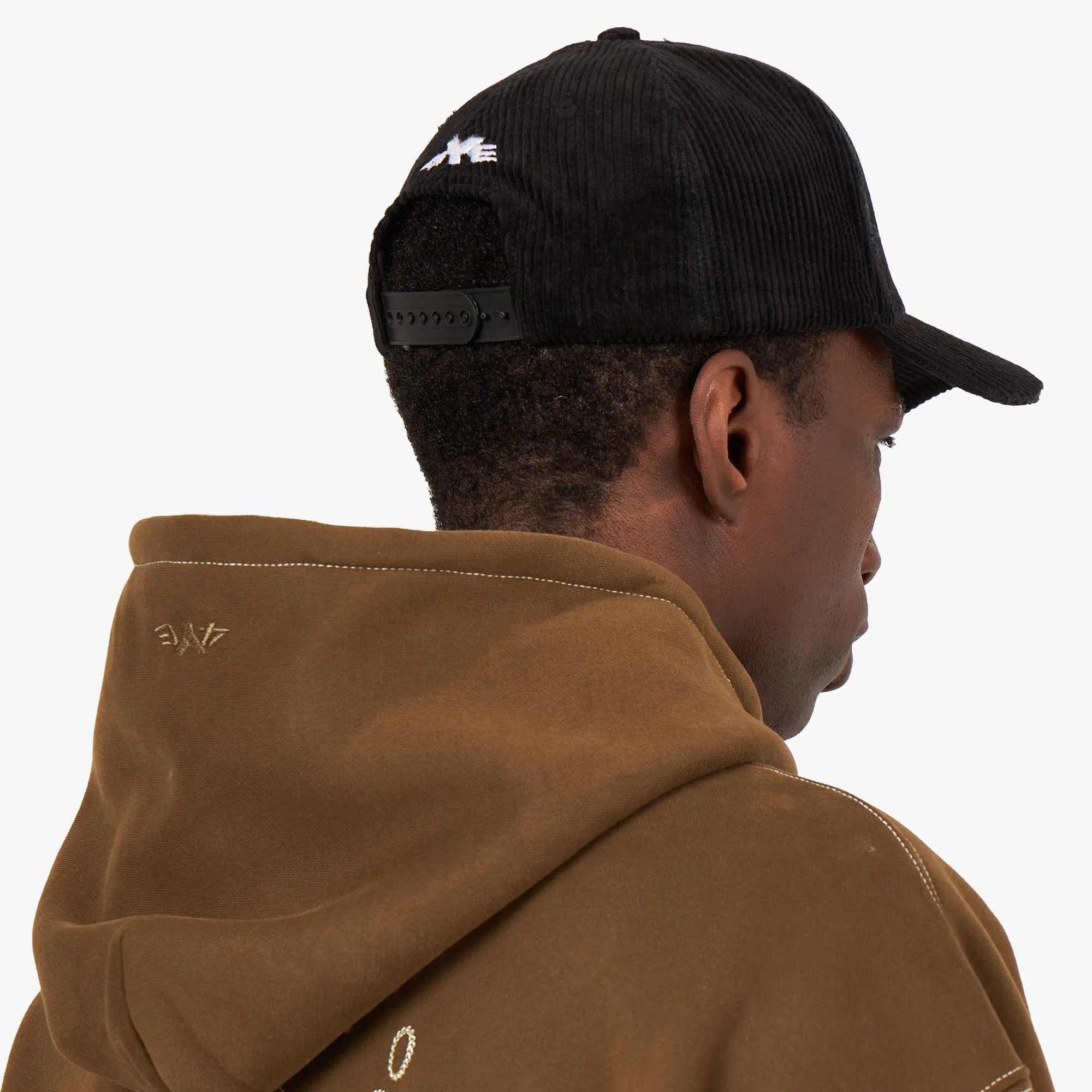 4YE Distressed Signature Corduroy Hat / Black