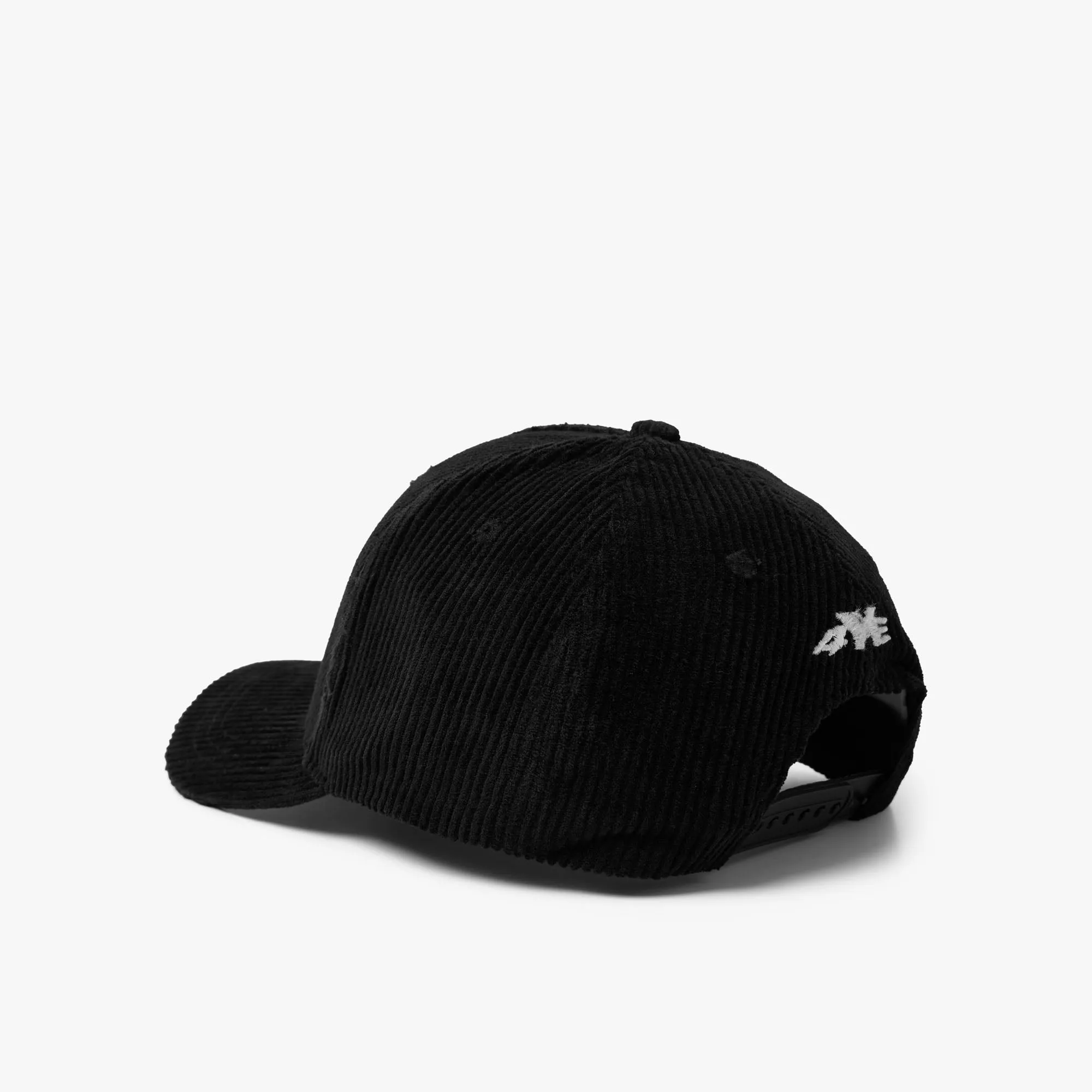 4YE Distressed Signature Corduroy Hat / Black