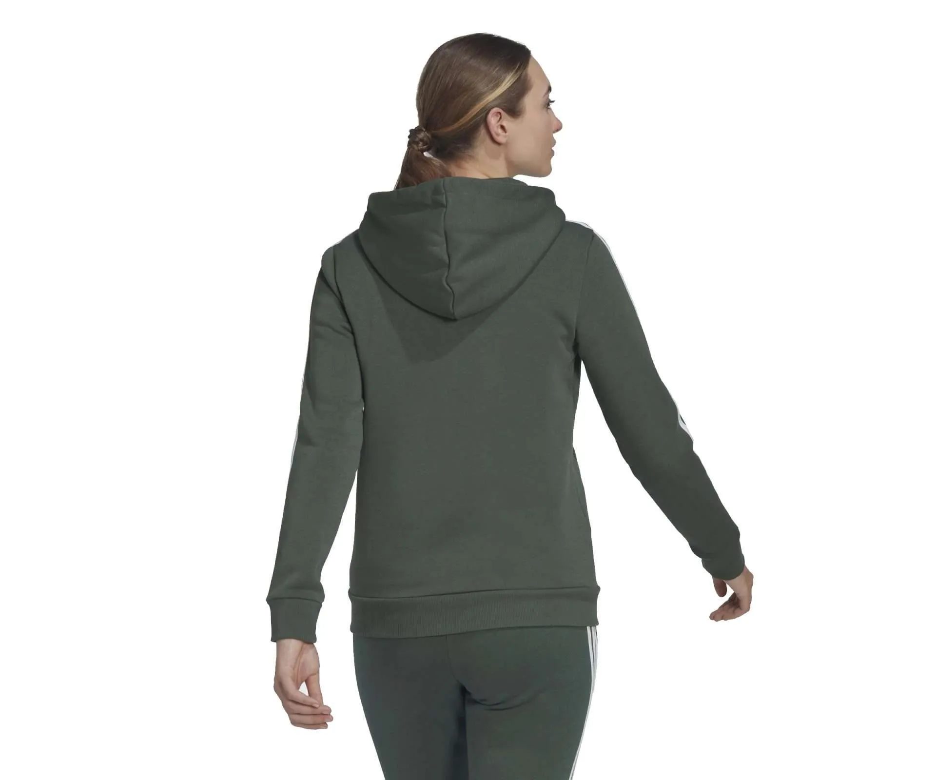 adidas Women’s Essentials Fleece 3-Stripes Full-Zip Hoodie