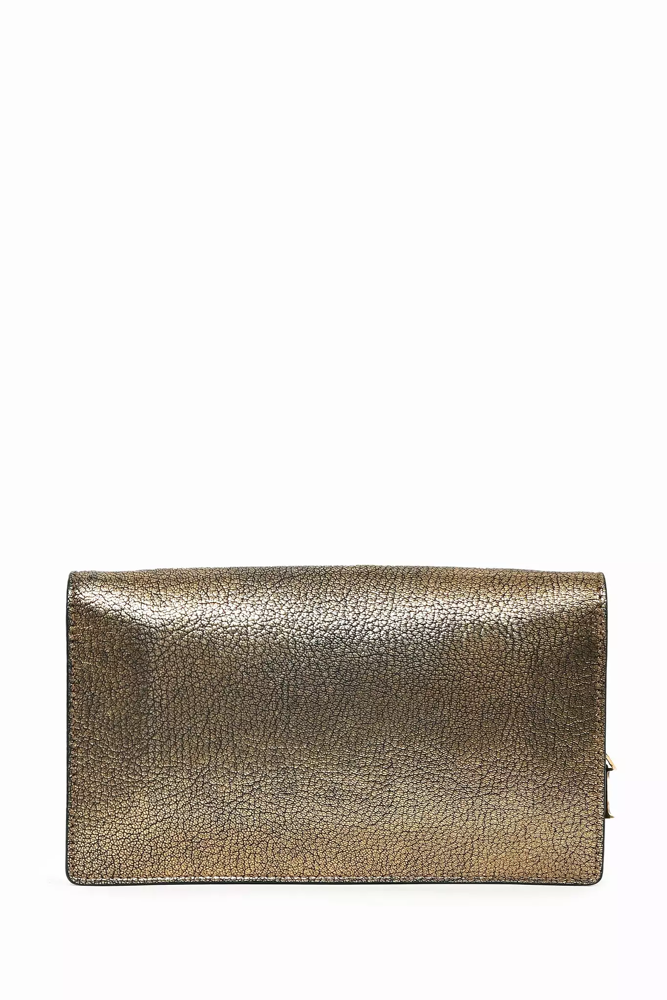 Alexander McQueen Gold  Leather Crossbody Bag