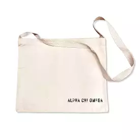 Alpha Chi Omega Sorority Messenger Bag with Cross Body Strap