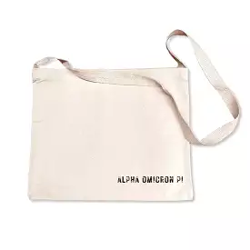 Alpha Omicron Pi Sorority Messenger Bag with Cross Body Strap