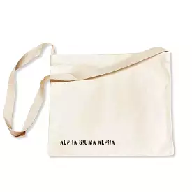 Alpha Sigma Alpha Sorority Messenger Bag with Cross Body Strap