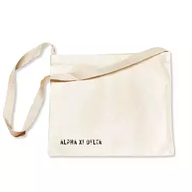 Alpha Xi Delta Sorority Messenger Bag with Cross Body Strap