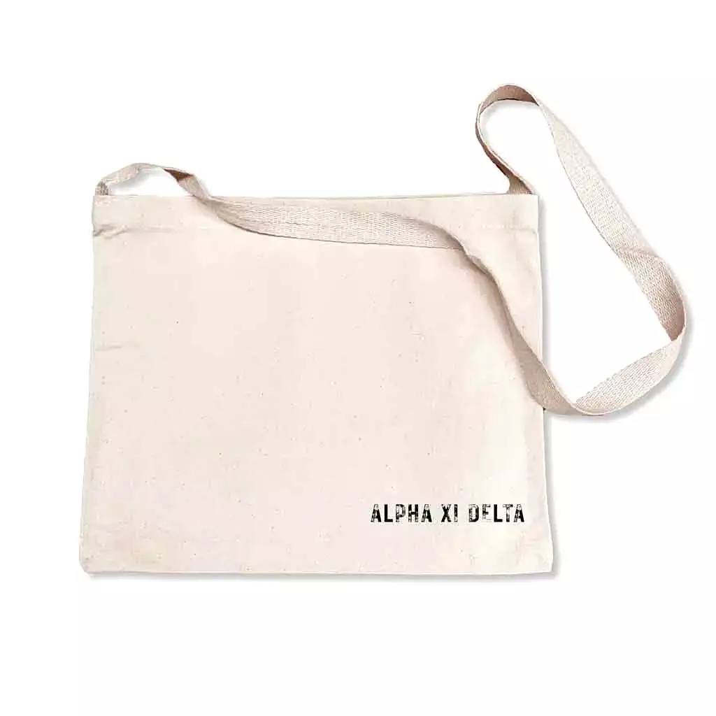 Alpha Xi Delta Sorority Messenger Bag with Cross Body Strap