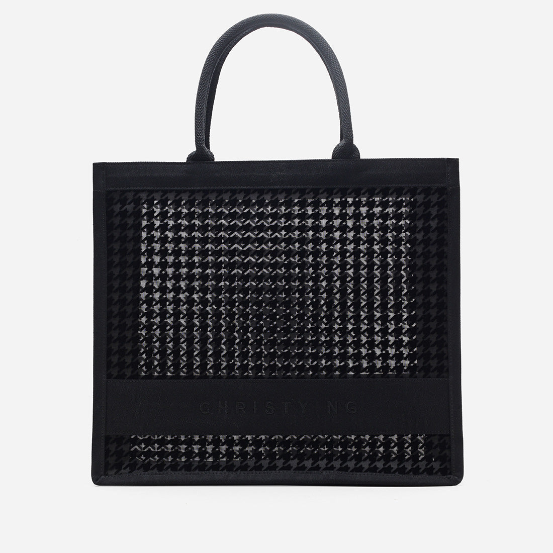 Alyssa Houndstooth Tote Bag