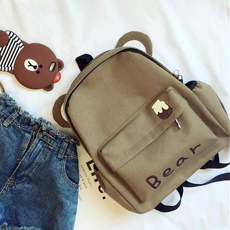 Animal Ears Canvas Backpack SD00797