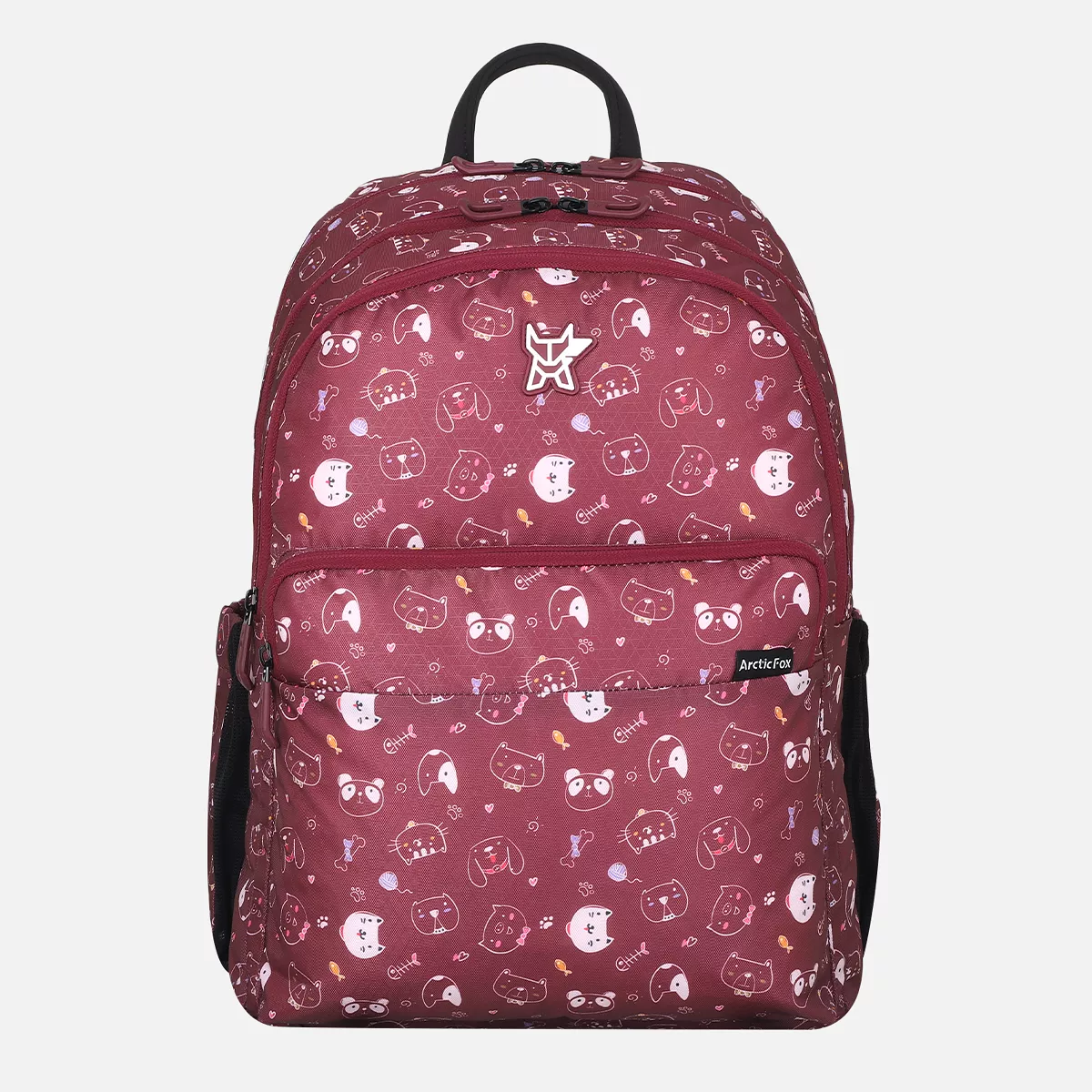 Arctic Fox Kitty Tawny Port School Backpack for Boys and Girls