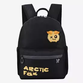 Arctic Fox Puff Black School Backpack for Boys and Girls