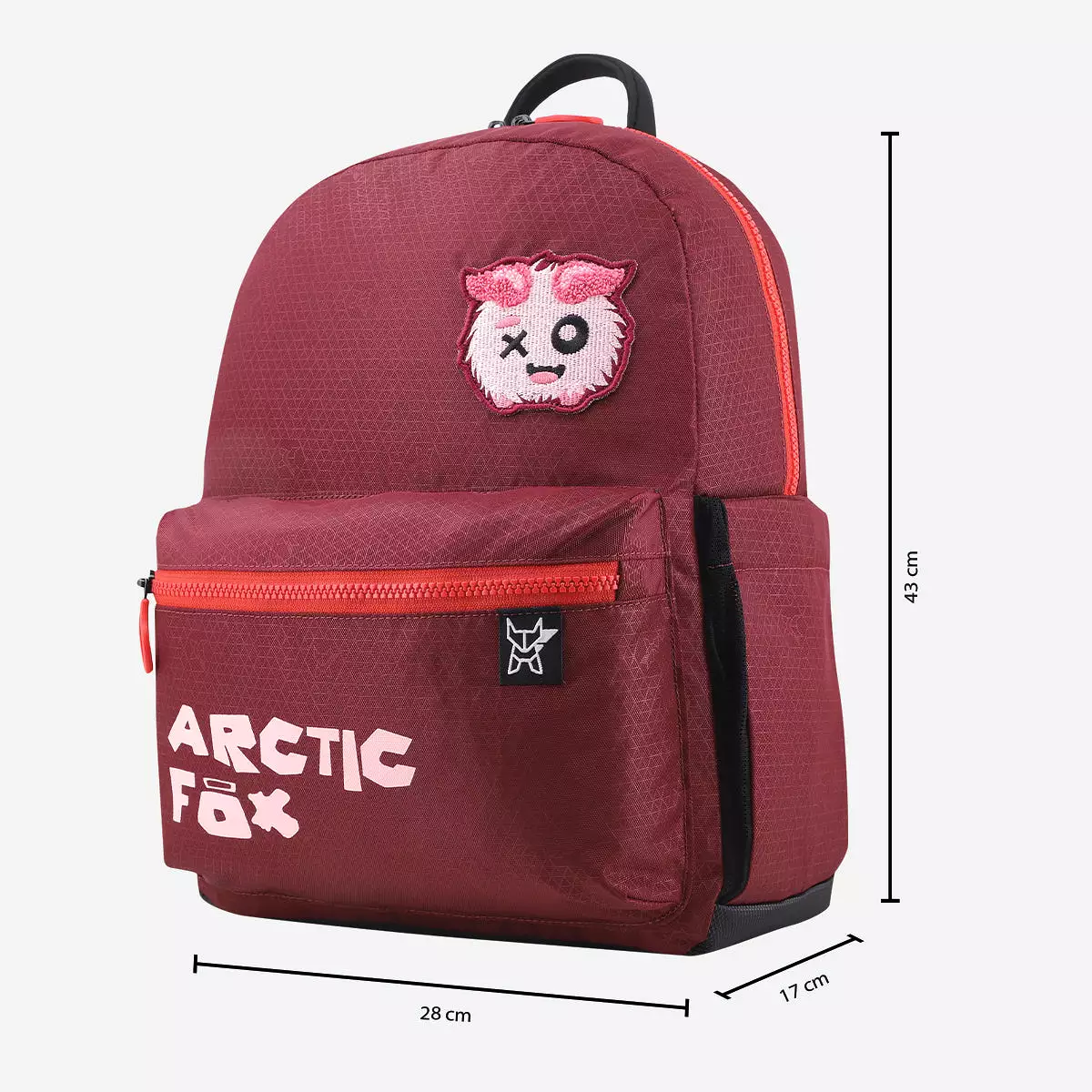 Arctic Fox Puff Tawny Port School Backpack for Boys and Girls