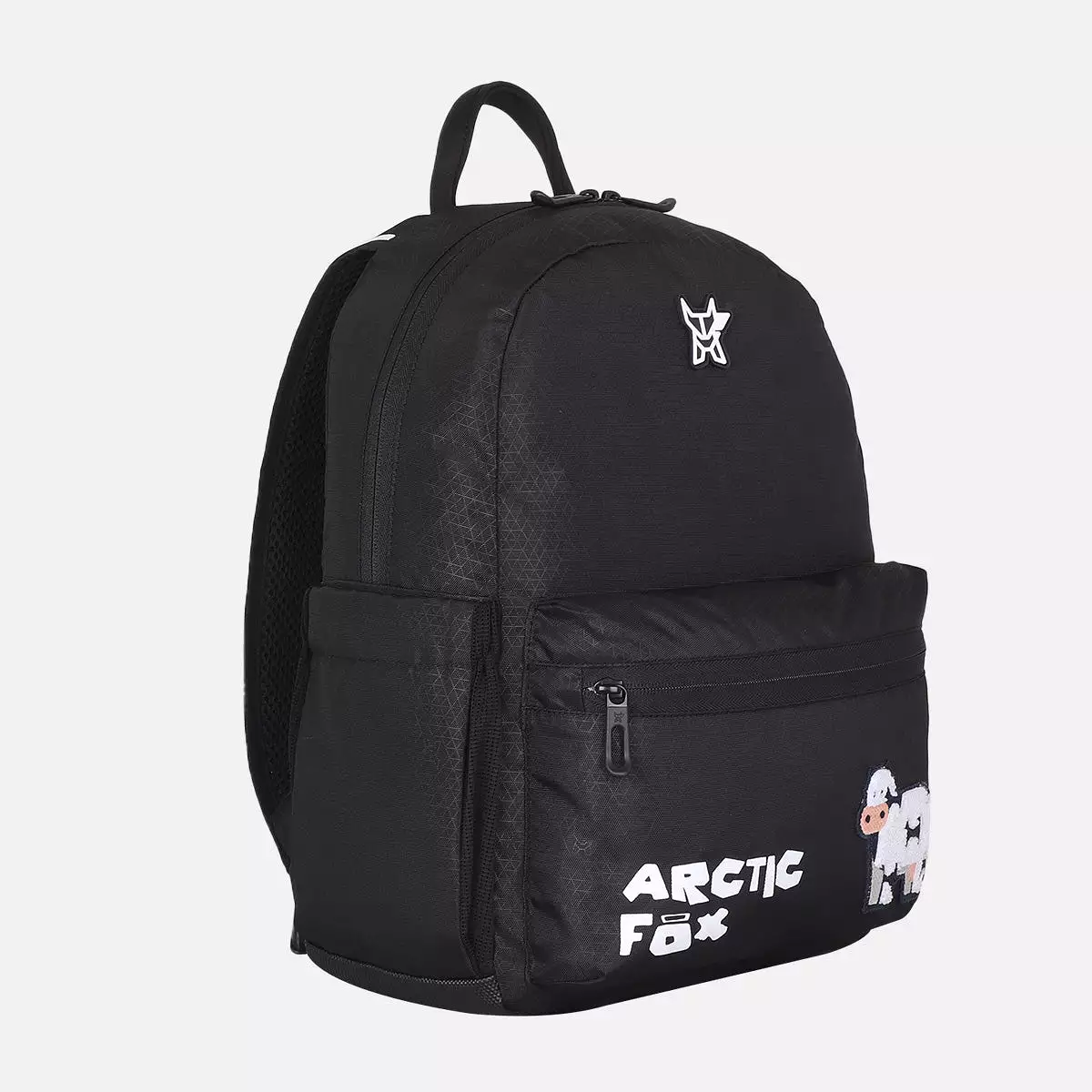 Arctic Fox Zoo Black School Backpack for Boys and Girls