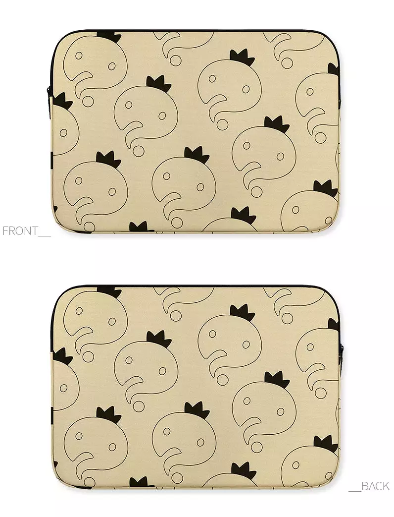 Beige Pattern Graphic Laptop Sleeves iPad 11 13 15 inch Cases Protective Covers Infinite Challenge Collaboration Handbags Square