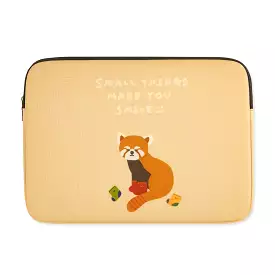 Beige Red Panda Raccoons Graphic Laptop Sleeves 13 15 inch Cases Protective Covers Handbags Square Pouches Designer Artist Print