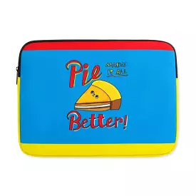 Blue Pie Graphic Laptop Sleeves 13 15inch Cases Pouches Protective Covers Purses Handbags Square Cushion Designer School Collage