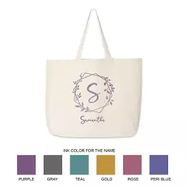 Bridal Party Tote Bag Personalized with Stylized Monogram