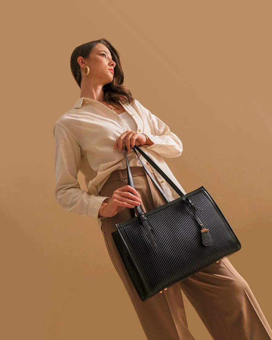 Brie Pleated Tote Bag