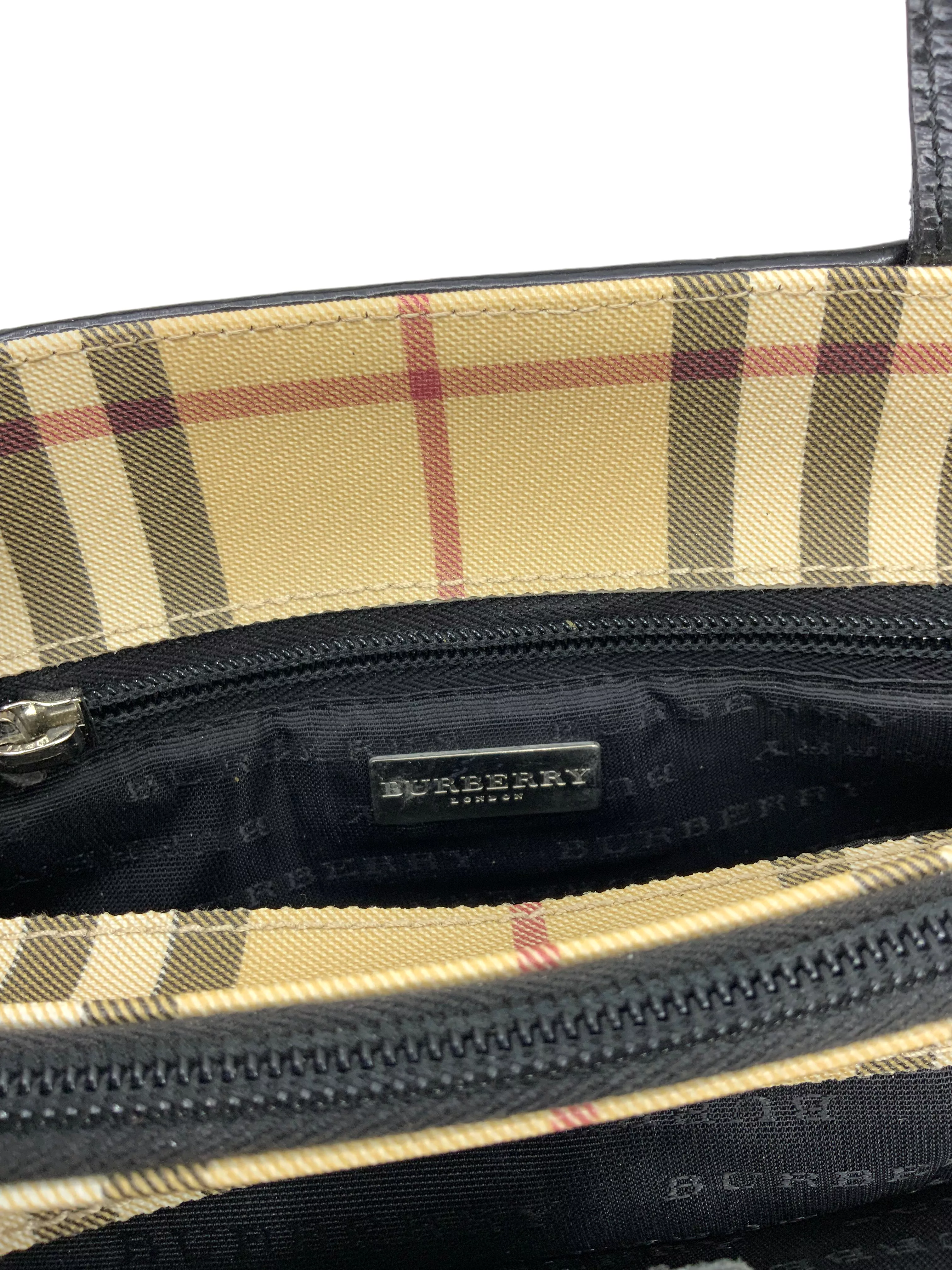 Burberry Haymarket Check Coated Canvas Medium Tote