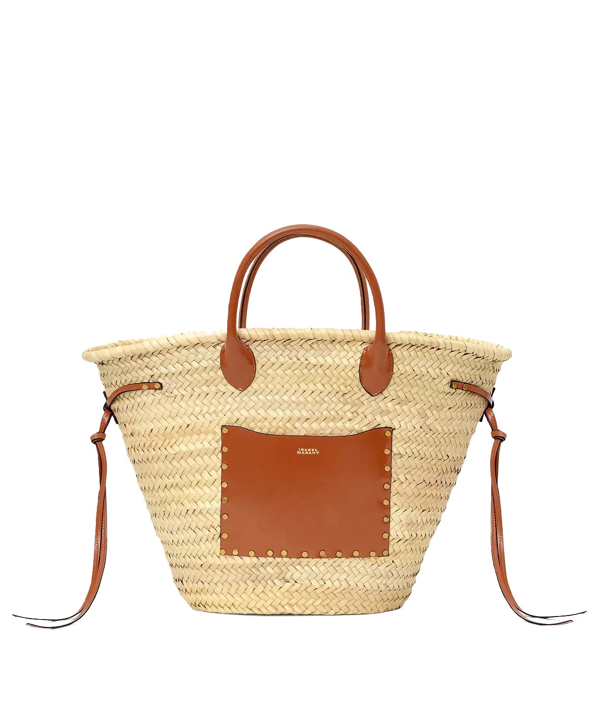 Cadix Medium Tote in Natural & Cognac