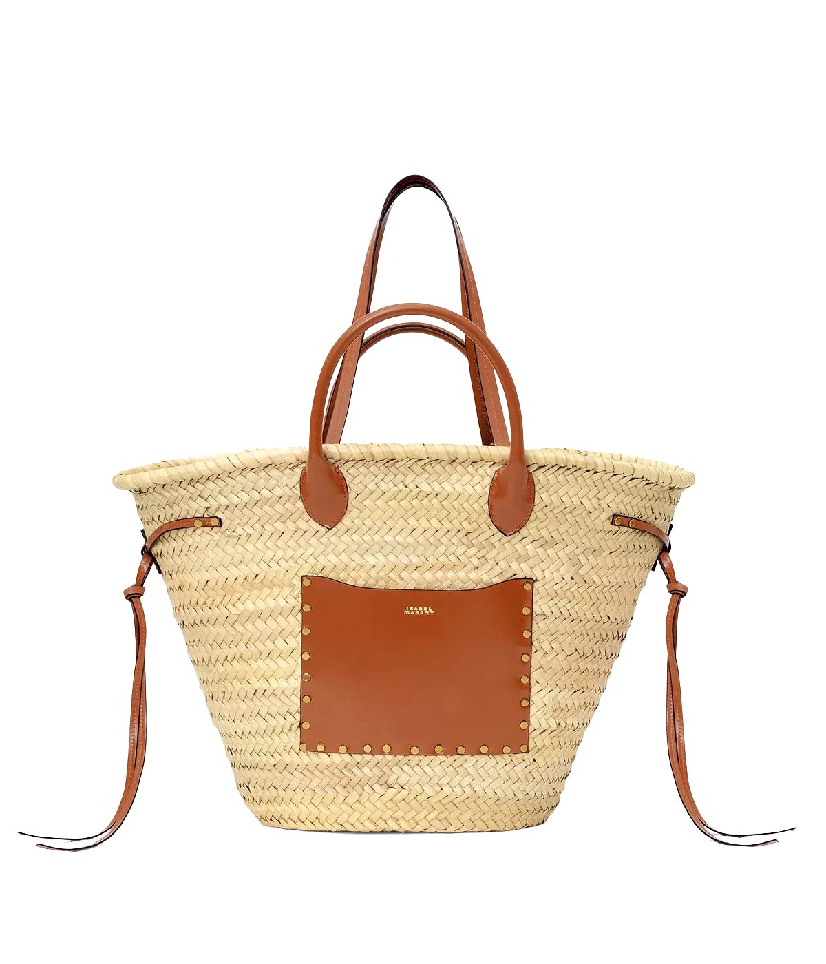 Cadix Medium Tote in Natural & Cognac