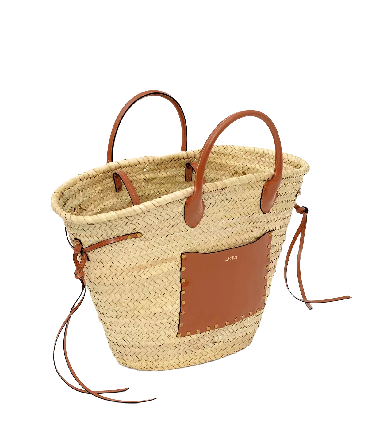 Cadix Medium Tote in Natural & Cognac