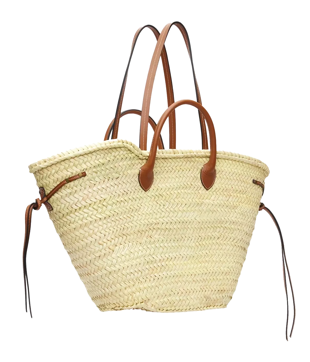 Cadix Medium Tote in Natural & Cognac