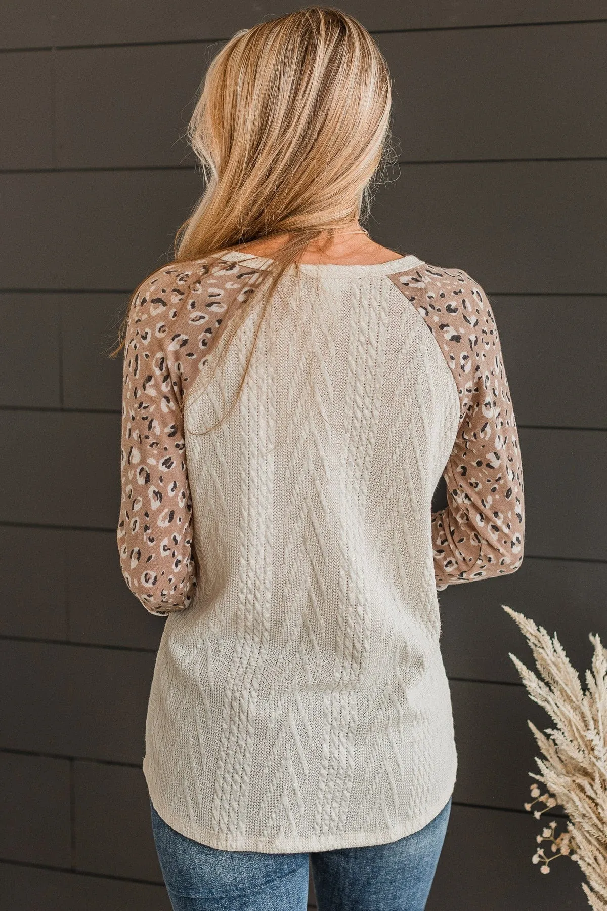 Call Your Shot Knit Top- Ivory & Mocha