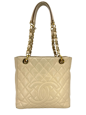 CHANEL Caviar Leather Petite Shopping Tote PST