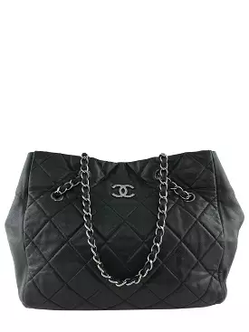 Chanel Cells Quilted Caviar Leather Large Tote Bag