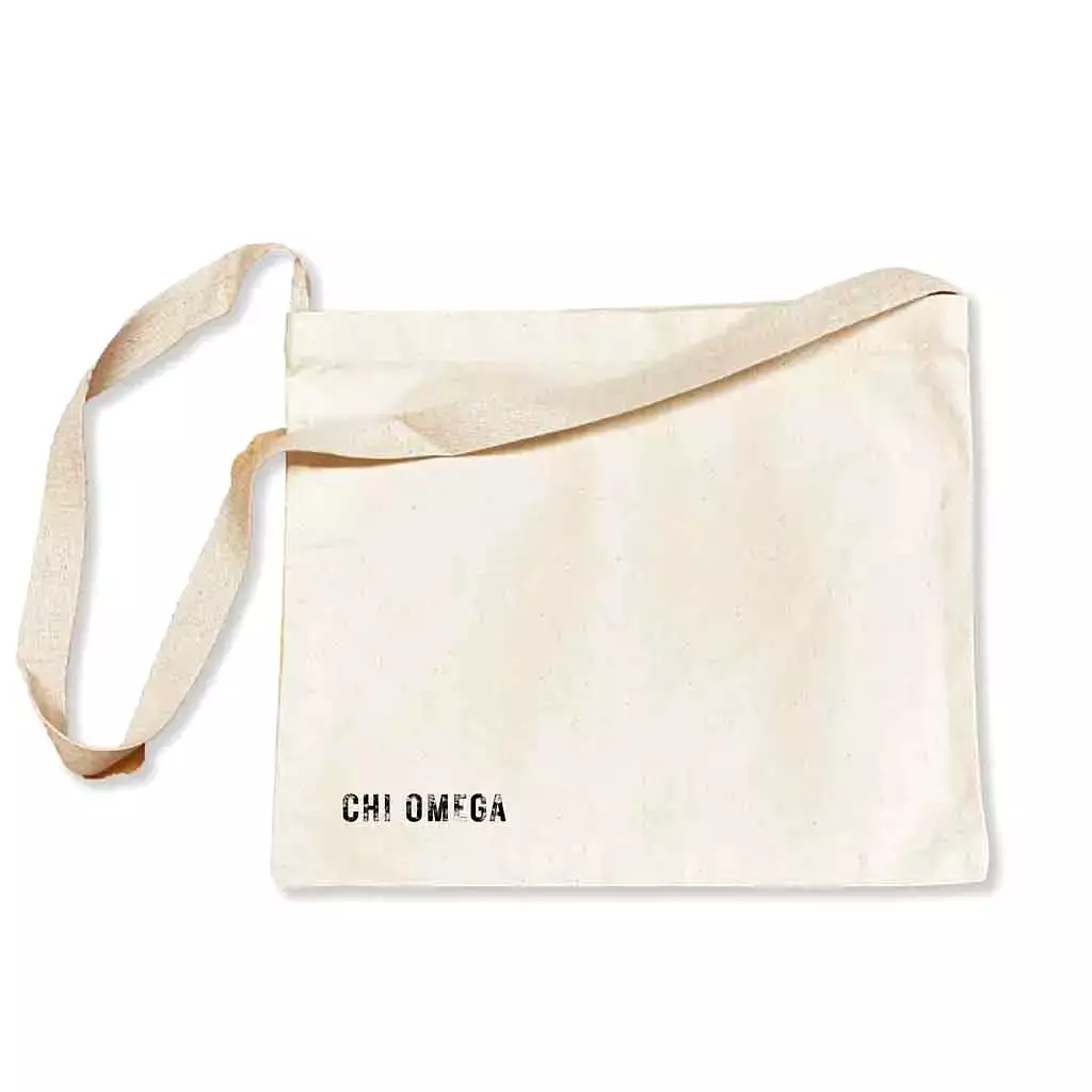 Chi Omega Sorority Messenger Bag with Cross Body Strap