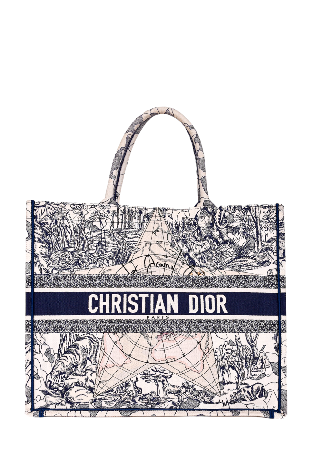 Christian Dior 2020 Large 'Around The World' Book Tote