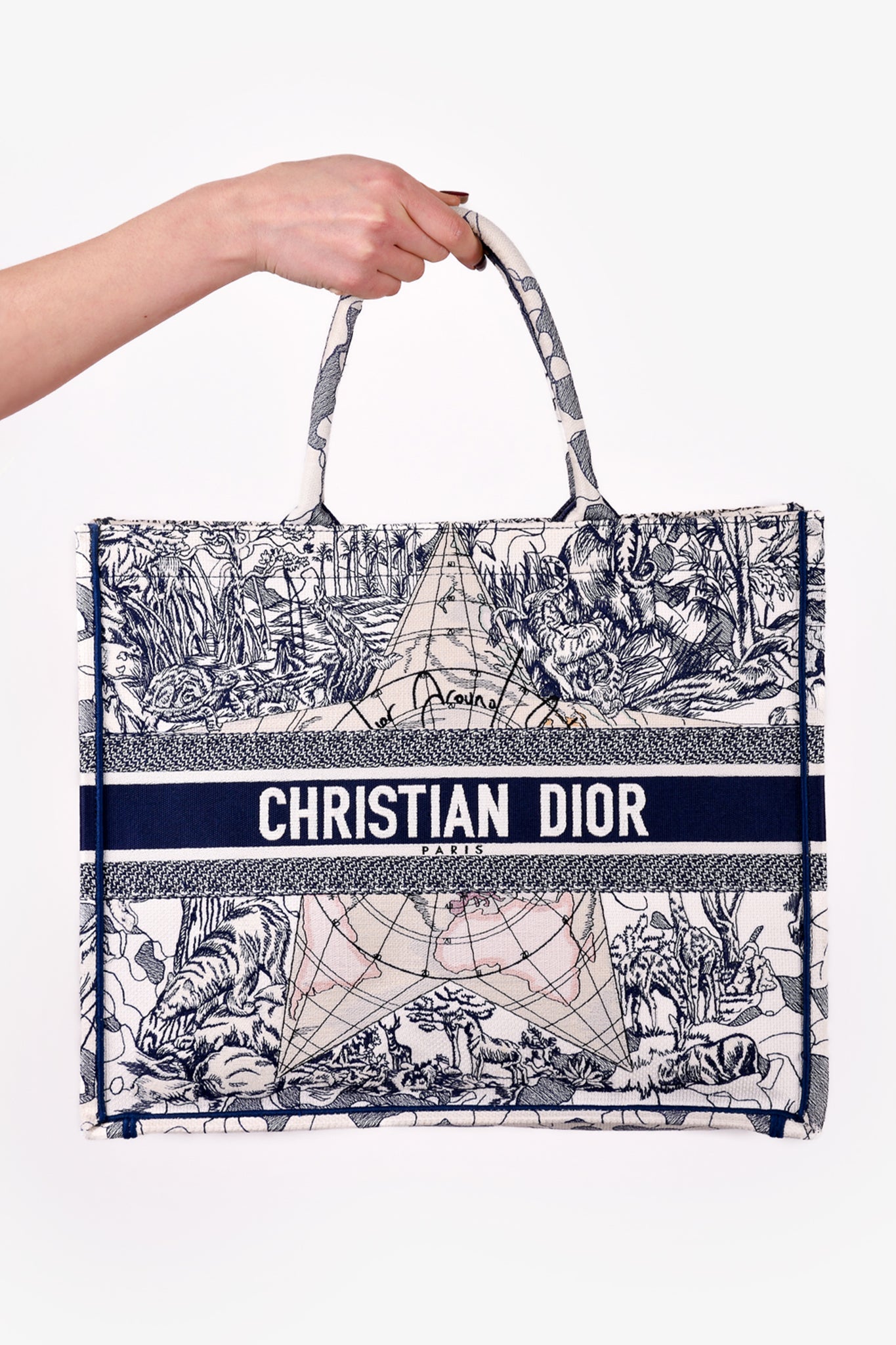 Christian Dior 2020 Large 'Around The World' Book Tote