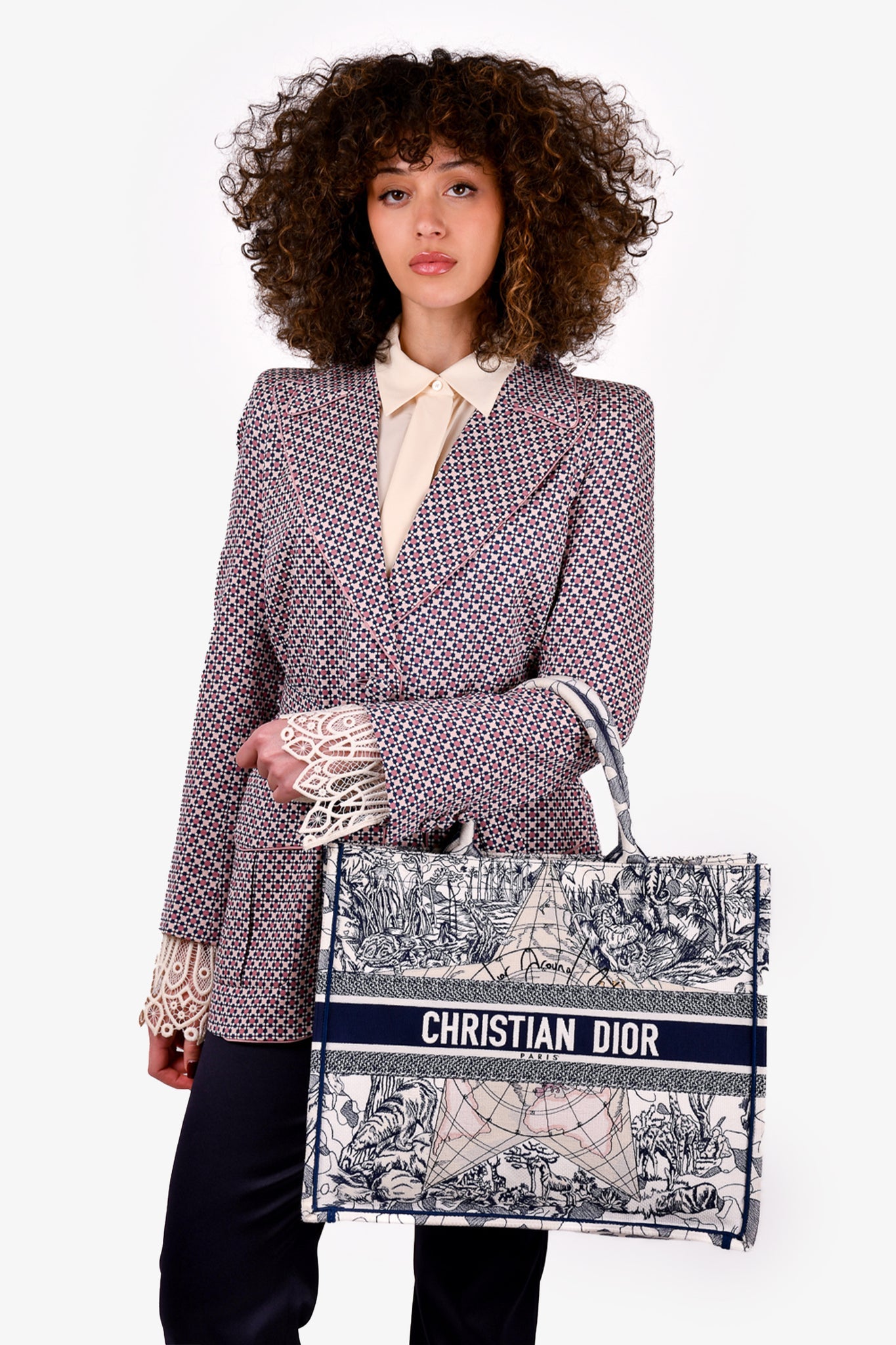 Christian Dior 2020 Large 'Around The World' Book Tote