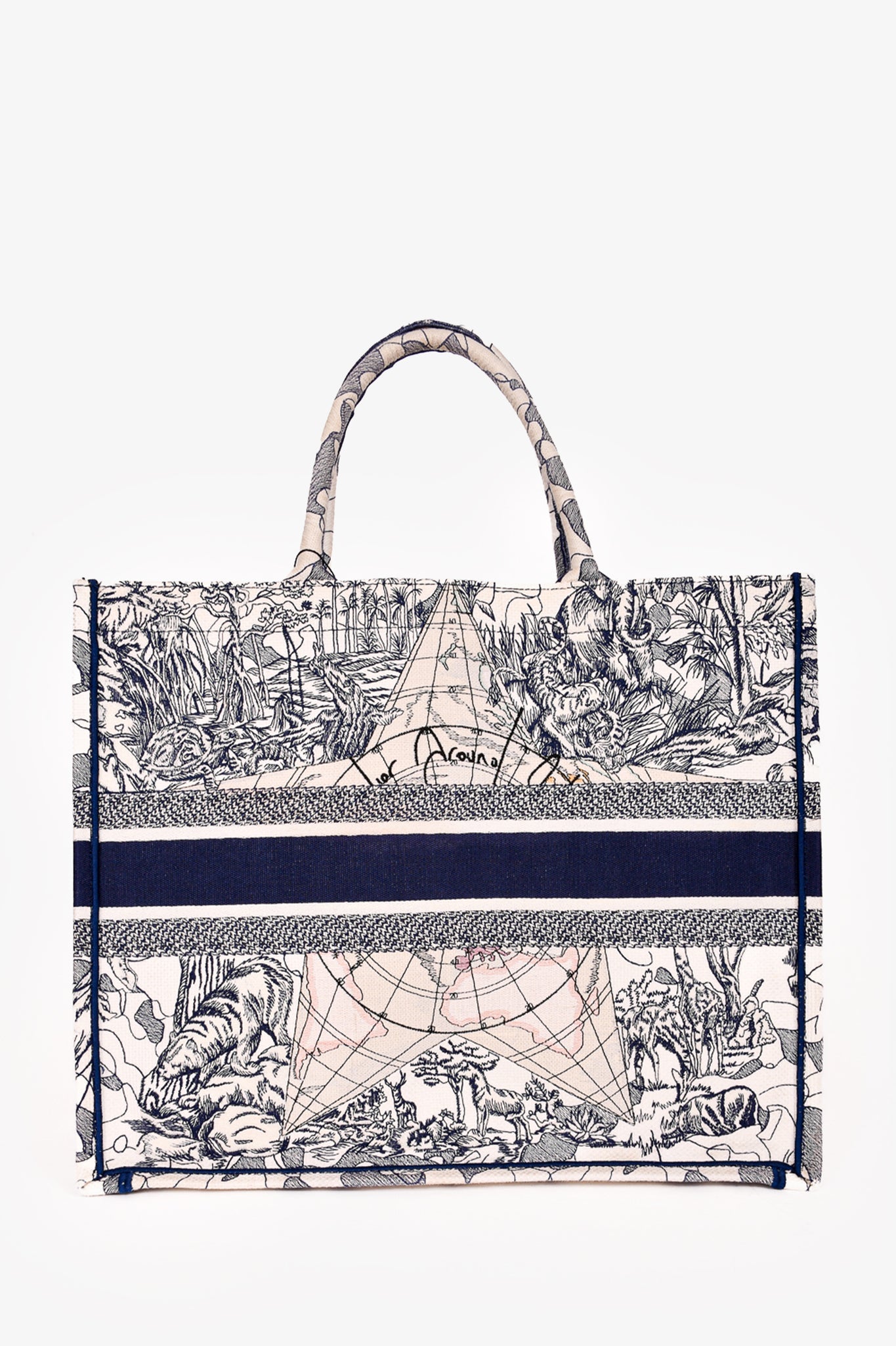 Christian Dior 2020 Large 'Around The World' Book Tote