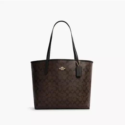 Coach City Tote In Signature Canvas