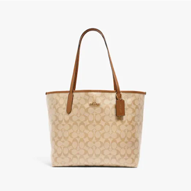 Coach City Tote In Signature Canvas