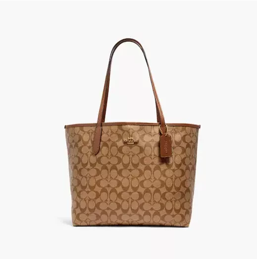 Coach City Tote In Signature Canvas