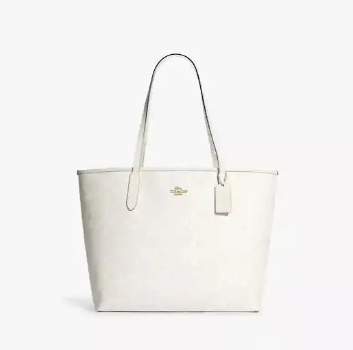 Coach City Tote In Signature Canvas