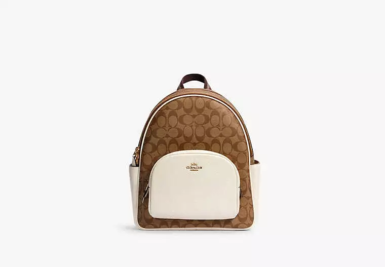 Coach Court Backpack In Signature Canvas