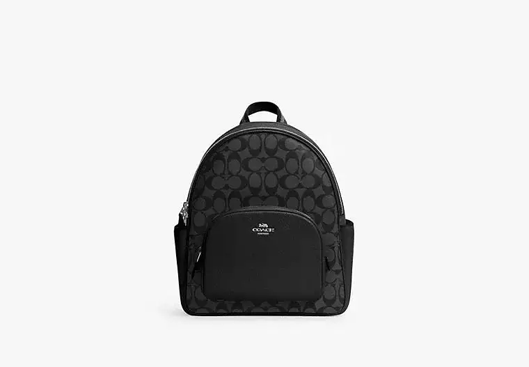 Coach Court Backpack In Signature Canvas