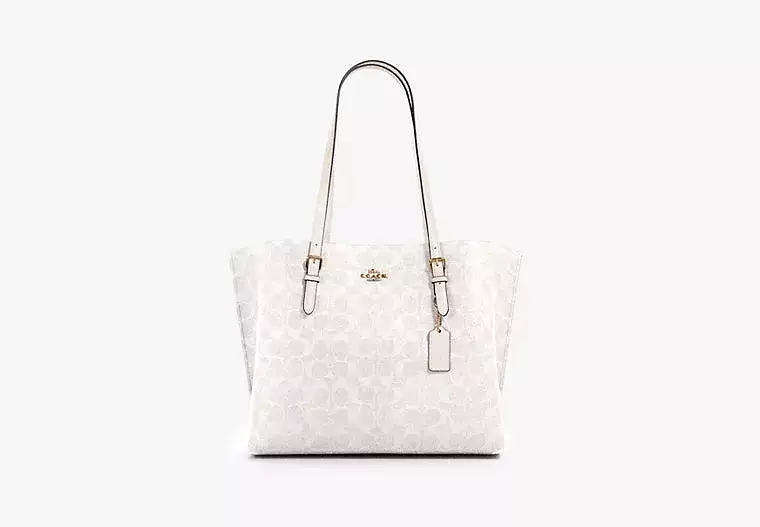 Coach Mollie Tote In Signature Canvas L