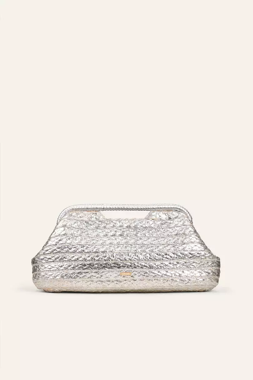 Cult Gaia - Aurora Large Clutch - Silver