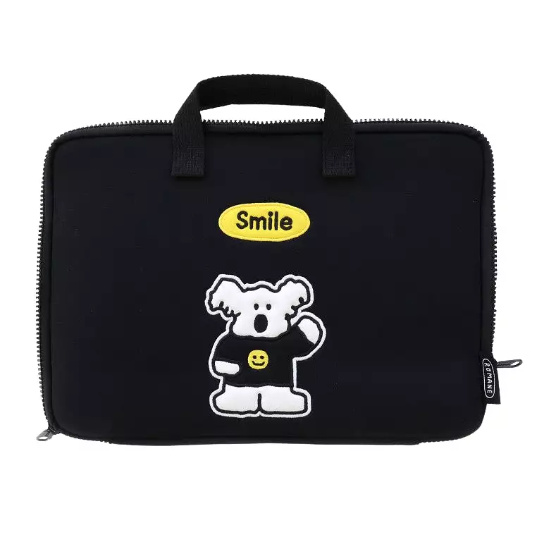 Cute Animal Characters 13 Laptop Sleeves Pouches Square Cases Covers Purses Handbags Briefcases Soft Protections Top Handle