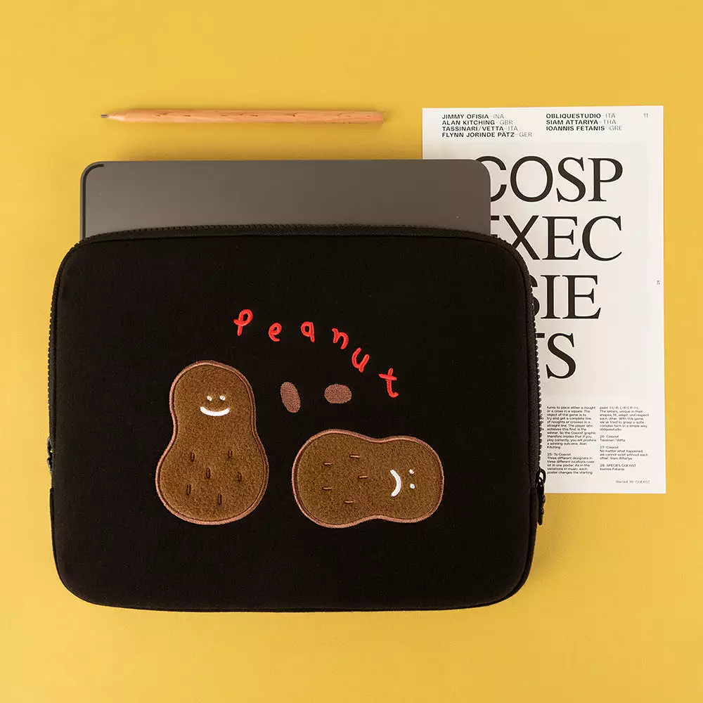 Cute Bear Peanut Puppy Laptop Sleeves iPad 13 14 15 Cases Covers Pouches