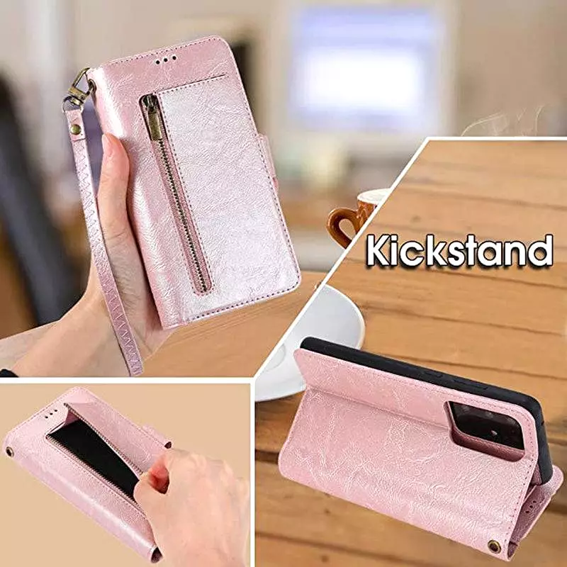 Detachable Flip Folio Zipper Purse Phone Case for Samsung S20 Series