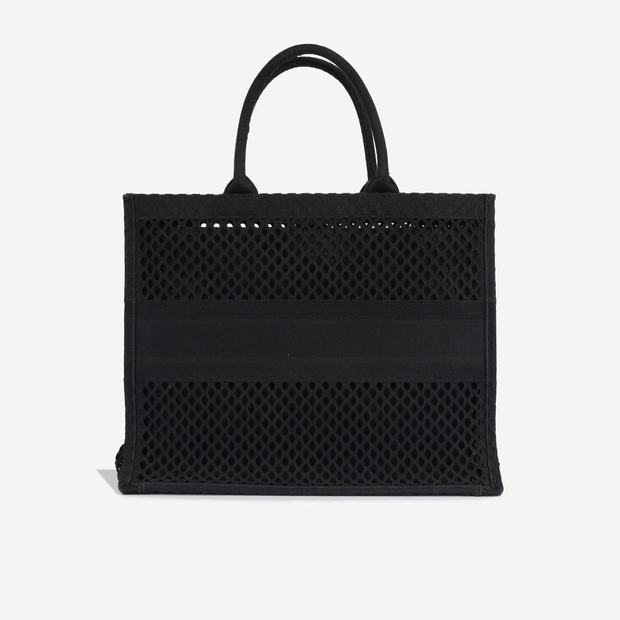 Dior Large Book Tote - Black Mesh