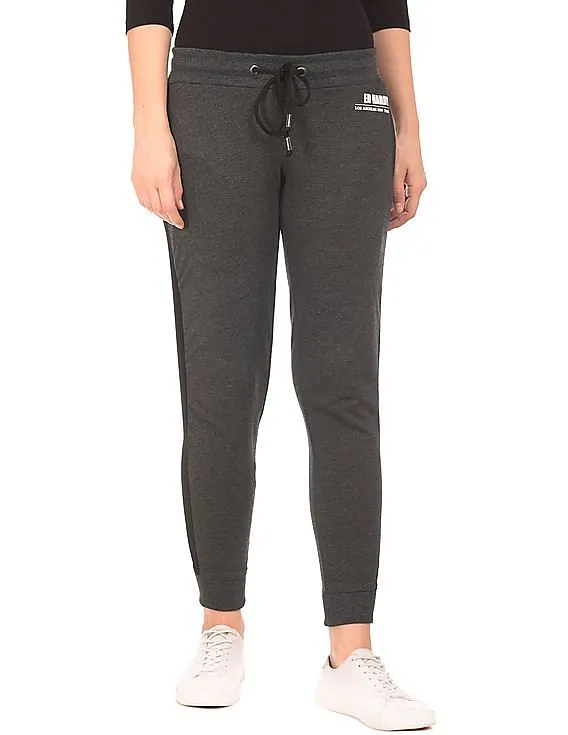 EdHardy Women Contrast Panel Drawstring Waist Joggers