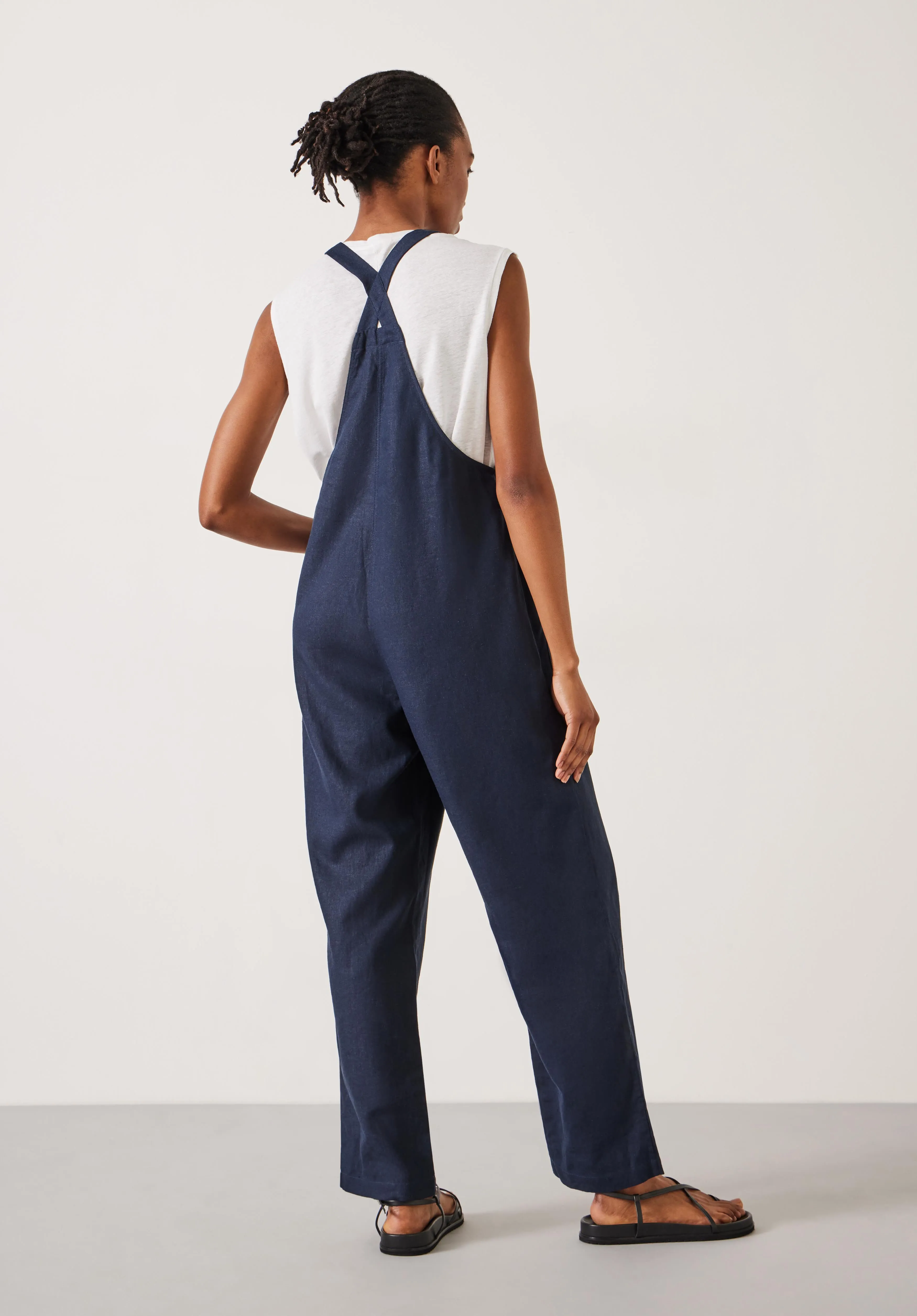 Eliza Linen Blend Dungarees