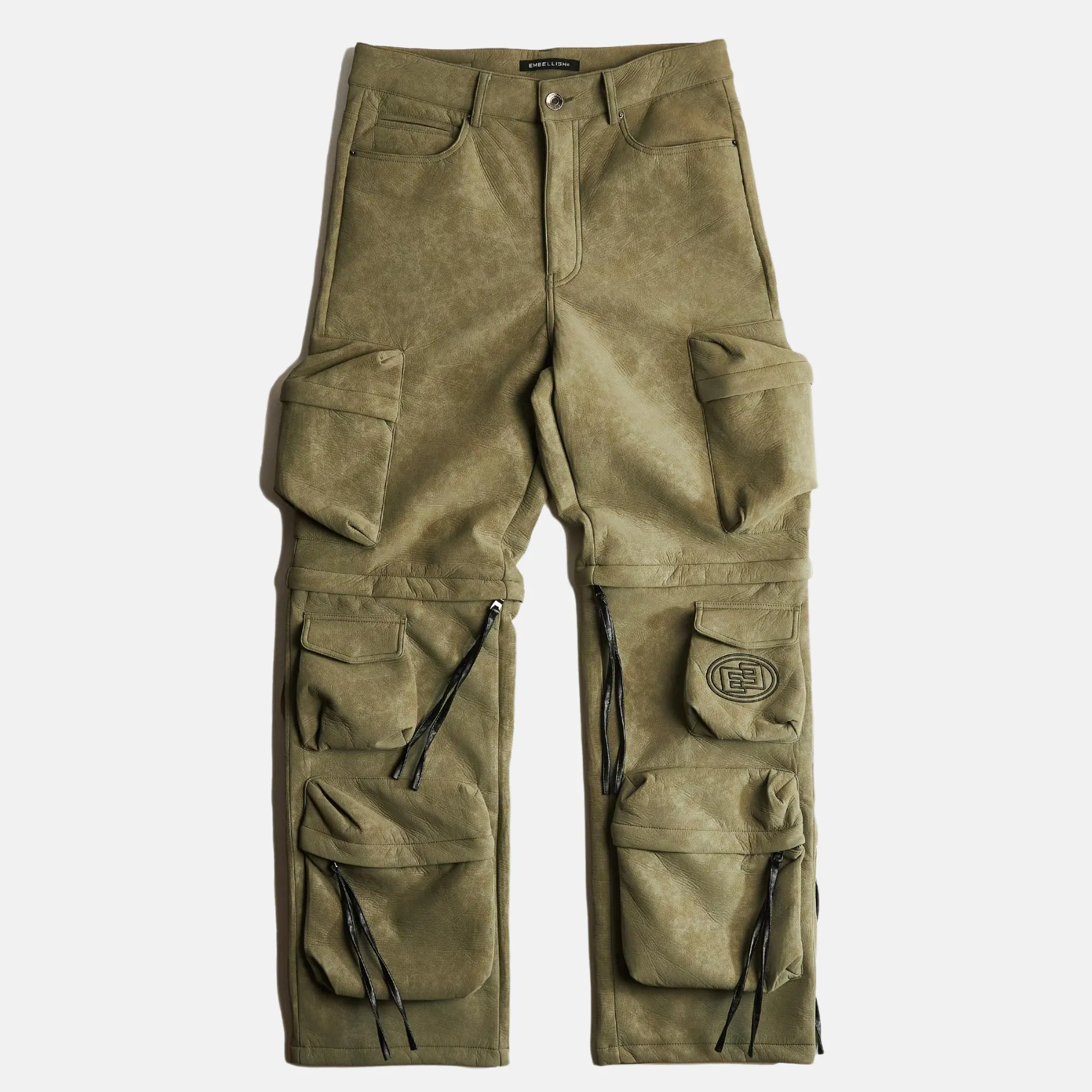 Embellish Bari Cargo Olive Jeans