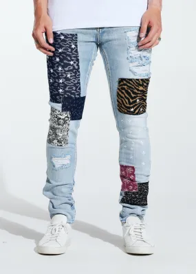 Embellish Gerald Denim (Blue Patchwork)